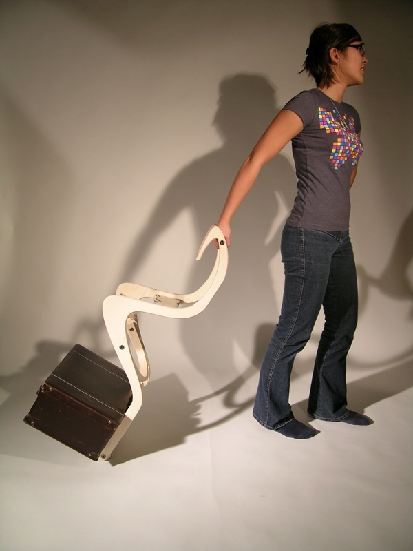 a chair for audrey hepburn:a chair designed to accomodate the multiple aspects of Audrey Hepburn's lifestyle as an entertainer, model, and humanitarian